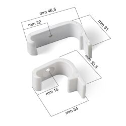 GANCIO GRANDE 50x35 FERMA CAPOTTE NYLON BIANCO