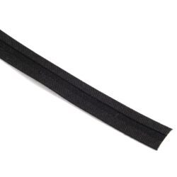 NASTRO ACRILICO 25 mm BORD.2 ESTREMITA' RIVOLTE 6608 JET BLACK