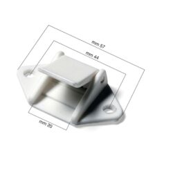 FIBBIA CON ALETTA mm 20 NYLON BIANCO