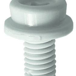 GODRONATO NYLON CON VITE CORTA 10 mm BIANCO (confezione: 20pz)