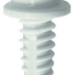 GODRONATO NYLON CON VITE LUNGA 16 mm BIANCO (confezione: 20pz)