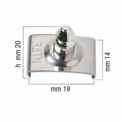 BOTTONI DOT CLIPS PER PARABREZZA PICCOLO CON PERNO MM 19,1 X816376