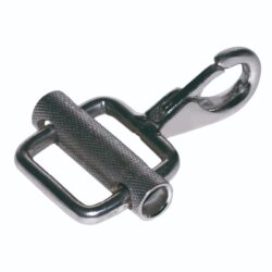FIBBIA AUTOBL. CON PASSANTE INOX mm 25 + MOSCHETTONE