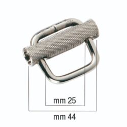 FIBBIA AUTOBLOC. PASSANTE INOX mm 25