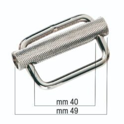 FIBBIA AUTOBLOC. PASSANTE INOX mm 40